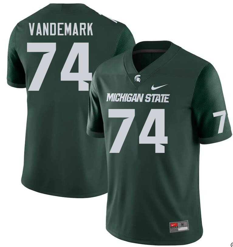 Men #74 Geno VanDeMark Michigan State Spartans College Football Jerseys Sale-Green